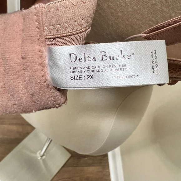 Delta Burke dark nude lace bralette bra, size 2X - Picture 3 of 3